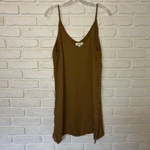 Meraki Honey‎ Brown Tank V-neck Dress Women's Size Large